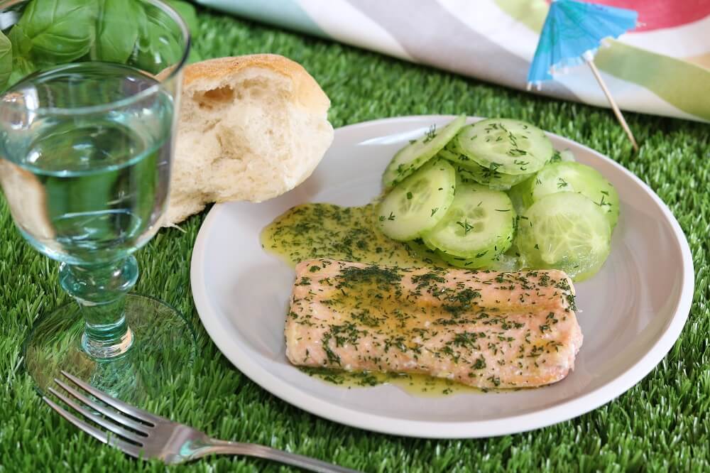 Salmon with dill sauce recipe