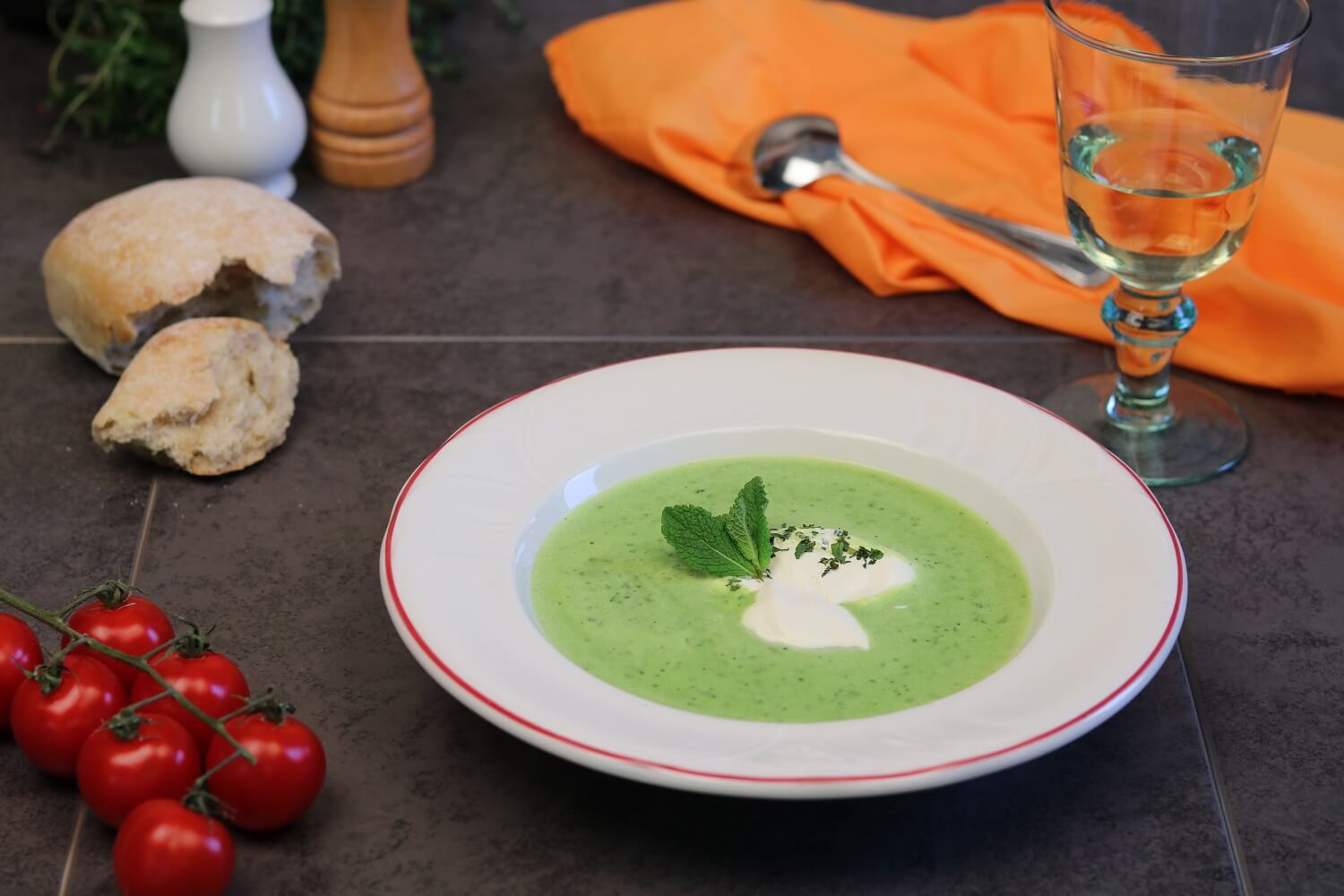 minted pea soup