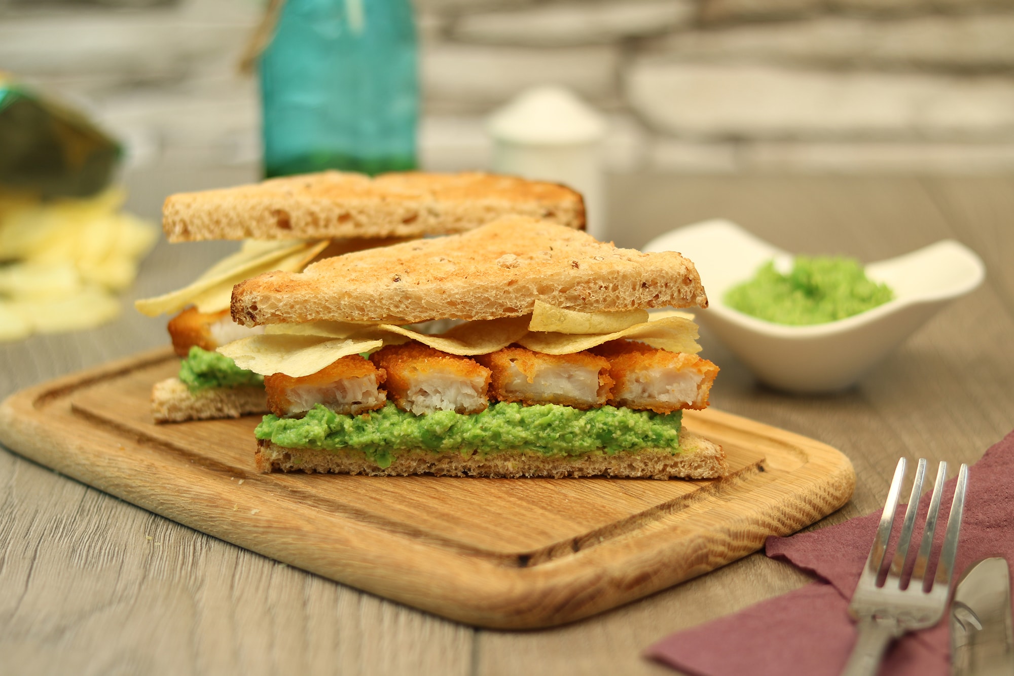 Salt and Vinegar Fish Fingers Sandwich