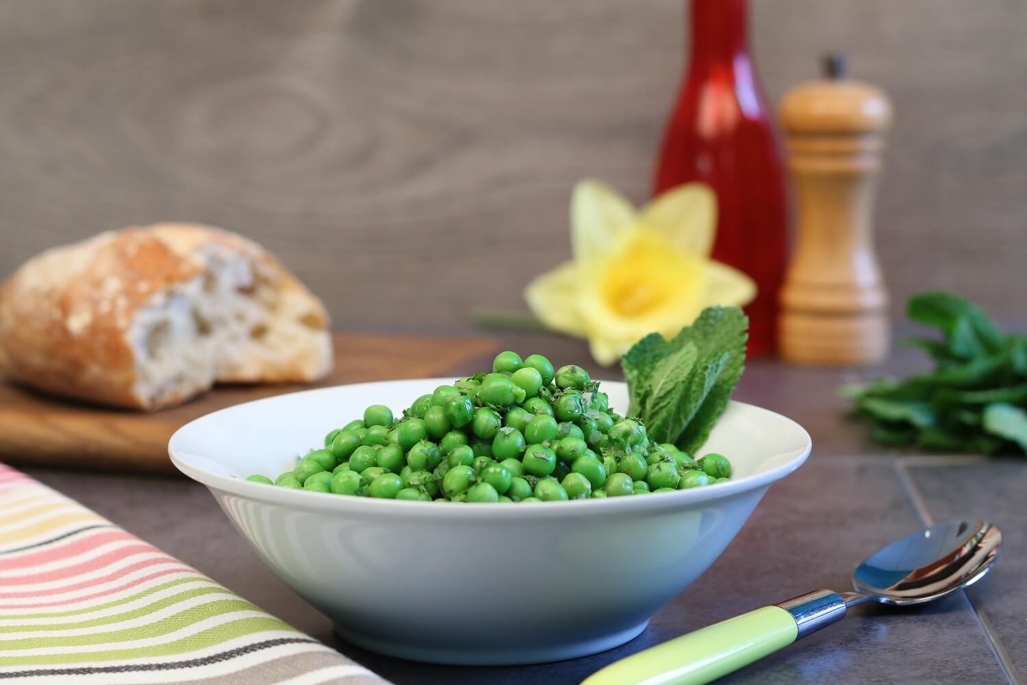 minted garden peas