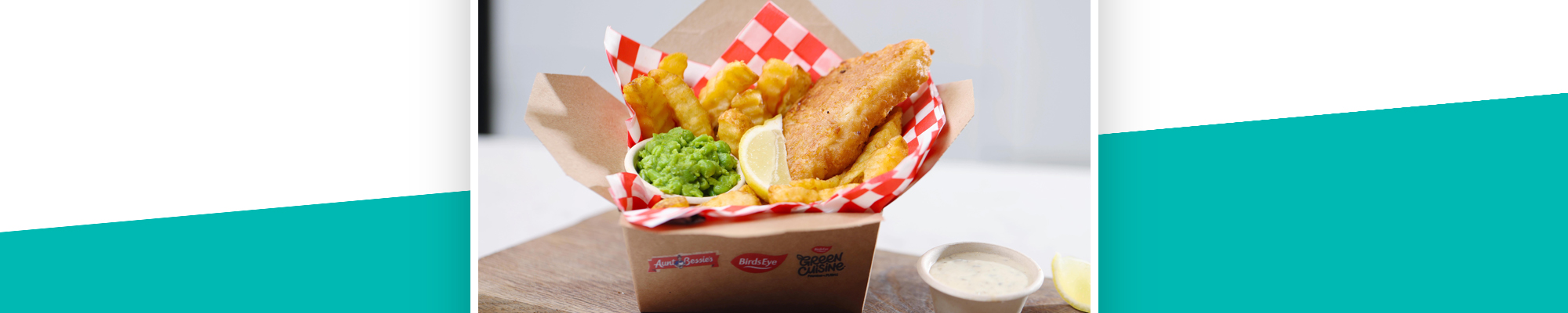 Fish and Chips with Mushy Peas and Tartar Sauce&nbsp;