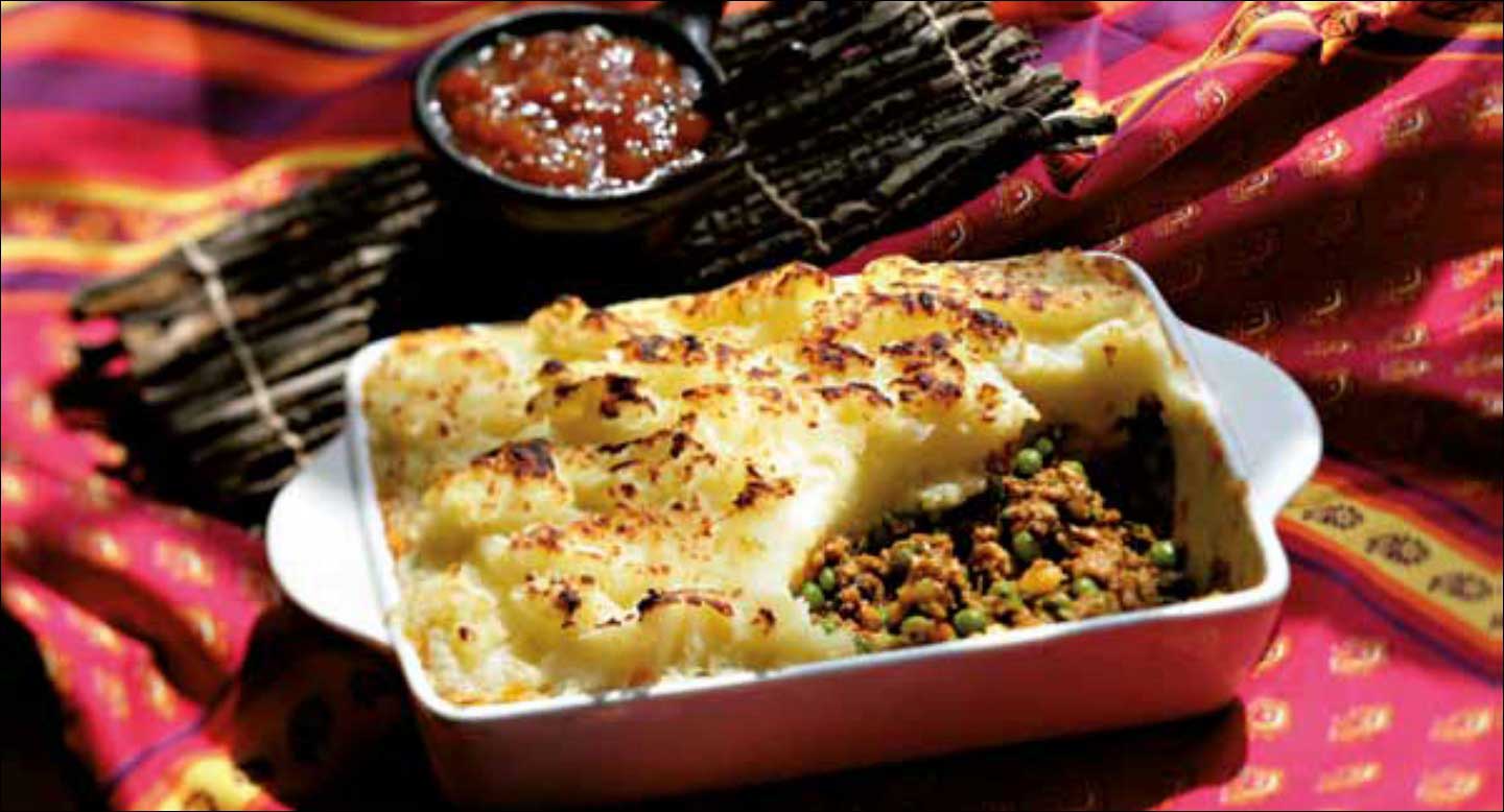 Creamy Indian Shepherds Pie With Peas Recipe