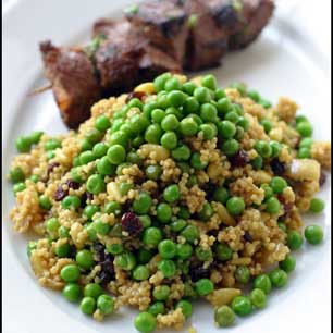 Pea, Chickpea And Pistachio Couscous