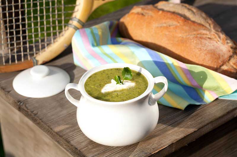 Pea, Rocket and Watercress Soup
