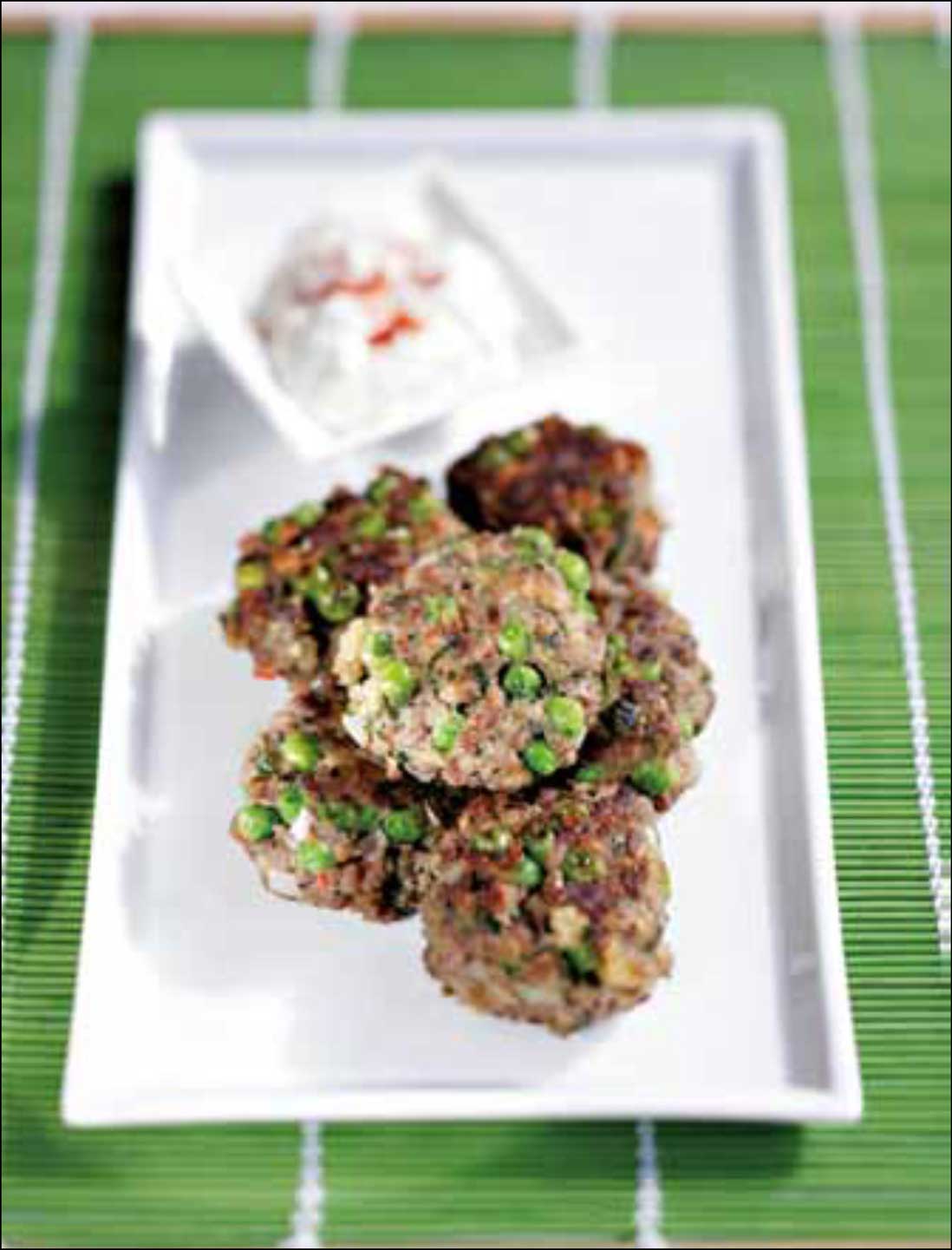 Spicy Burger Patties Recipe: Beef and Pea
