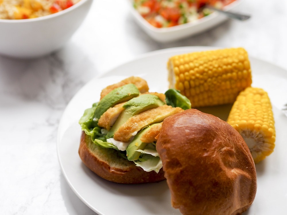 Chicken and Avocado burgers