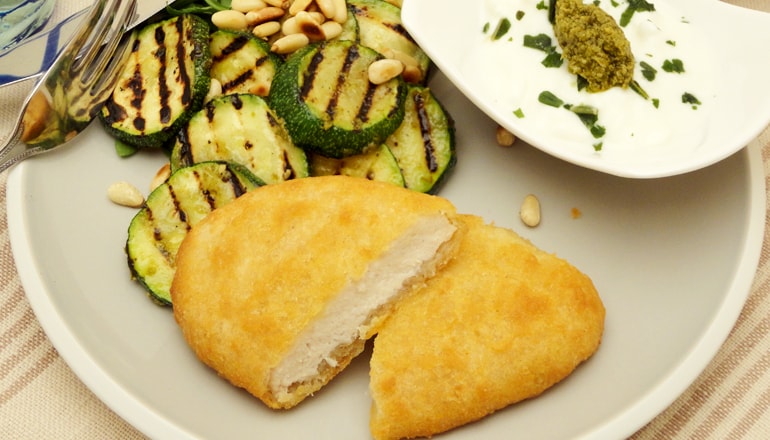 Chicken with Courgette and Pine Nut Salad 