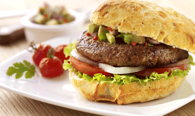 Gourmet Burger with Guacamole