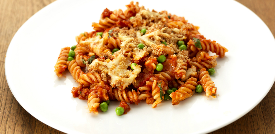 Pasta Bake with Garden Peas