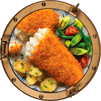 LARGE COD FILLETS IN BREADCRUMBS