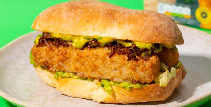 Pie and Mash Fish Finger Sandwich