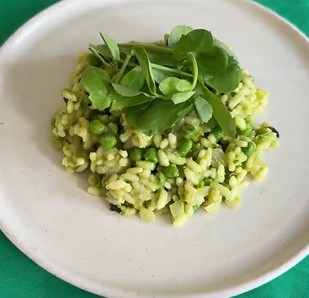 Creamy Pea and Mint Risotto